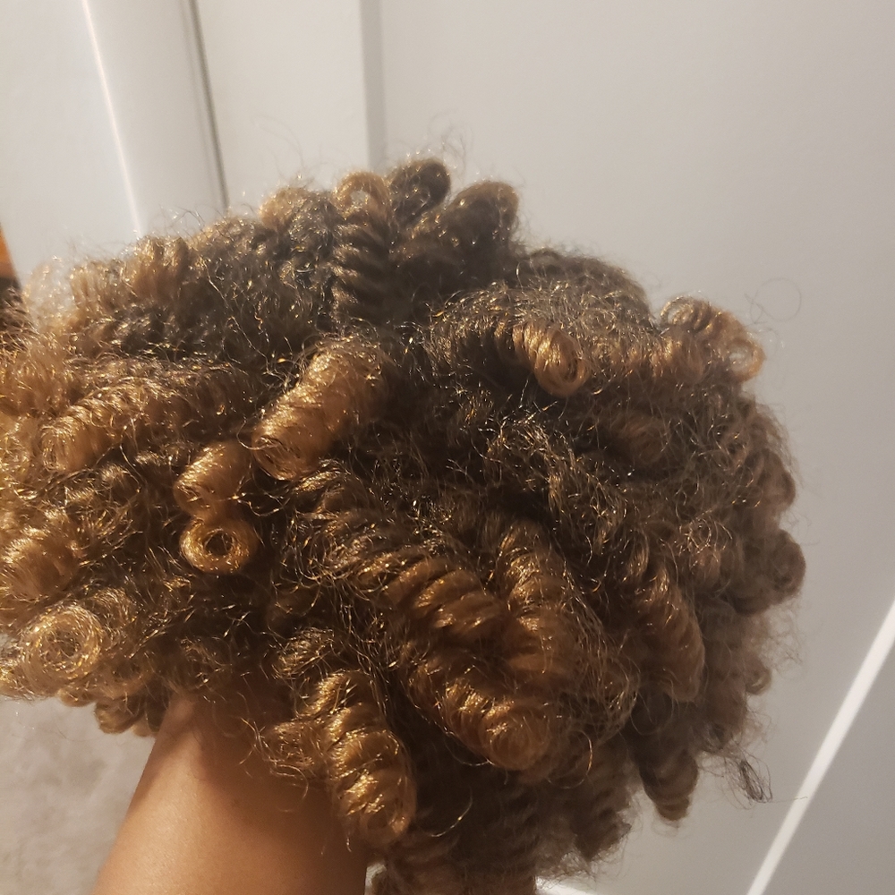 Curly quick weave.